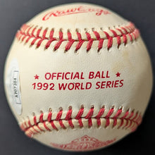Load image into Gallery viewer, Pat Borders Signed Autographed 1992 World Series MLB Baseball JSA MVP Vintage