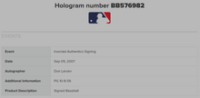 Load image into Gallery viewer, Don Larsen Autographed Framed Photo Signed New York Yankees MLB Holo Authentic