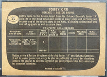 Load image into Gallery viewer, 1966-67 Topps Hockey #35 Bobby Orr Rookie Card Bruins RC PSA 3 (MK) VG