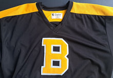 Load image into Gallery viewer, 1948-49 Boston Bruins #1 Vintage Replica Road Black NHL Hockey Jersey Jaydee XXL