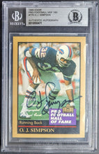 Load image into Gallery viewer, O.J. Simpson Autographed Signed Football Card Beckett Slabbed NFL Buffalo Bills