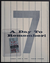Load image into Gallery viewer, June 8 1969 Mickey Mantle Day Ticket Stub + Program New York Yankee Stadium