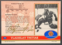 Load image into Gallery viewer, 1991 Vladislav Tretiak Future Trends Signed 1972 Summit Series Hockey Card JSA