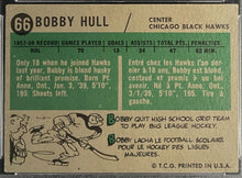Load image into Gallery viewer, 1958-59 Topps Hockey #66 Bobby Hull Rookie Card RC Vintage Graded PSA 3.5