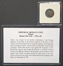 Load image into Gallery viewer, Vintage Imperial Roman Coin Constantius II 337 AD - 361 AD COA ICS Historical