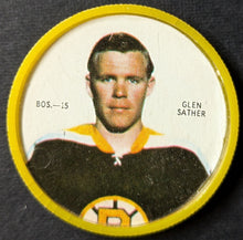 Load image into Gallery viewer, 1968/69 Glen Sather Boston Bruins Shirriff Hockey Coin NHL Short Print