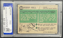 Load image into Gallery viewer, 1958-59 Topps Hockey #66 Bobby Hull Rookie Card RC Vintage Graded PSA 8 (OC) NM