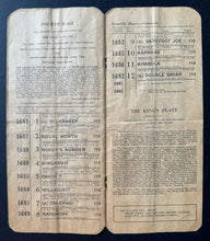 Load image into Gallery viewer, 1946 Woodbine Racetrack Rare Vintage King's Plate Program - Won By Kingarvie
