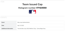 Load image into Gallery viewer, 2022 Toronto Blue Jays Alejandro Kirk Mother's Day Game Worn Baseball Hat MLB