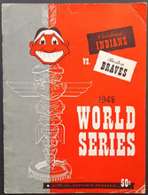 Load image into Gallery viewer, 1948 Cleveland Indians World Series Program Boston Braves MLB Baseball Vintage