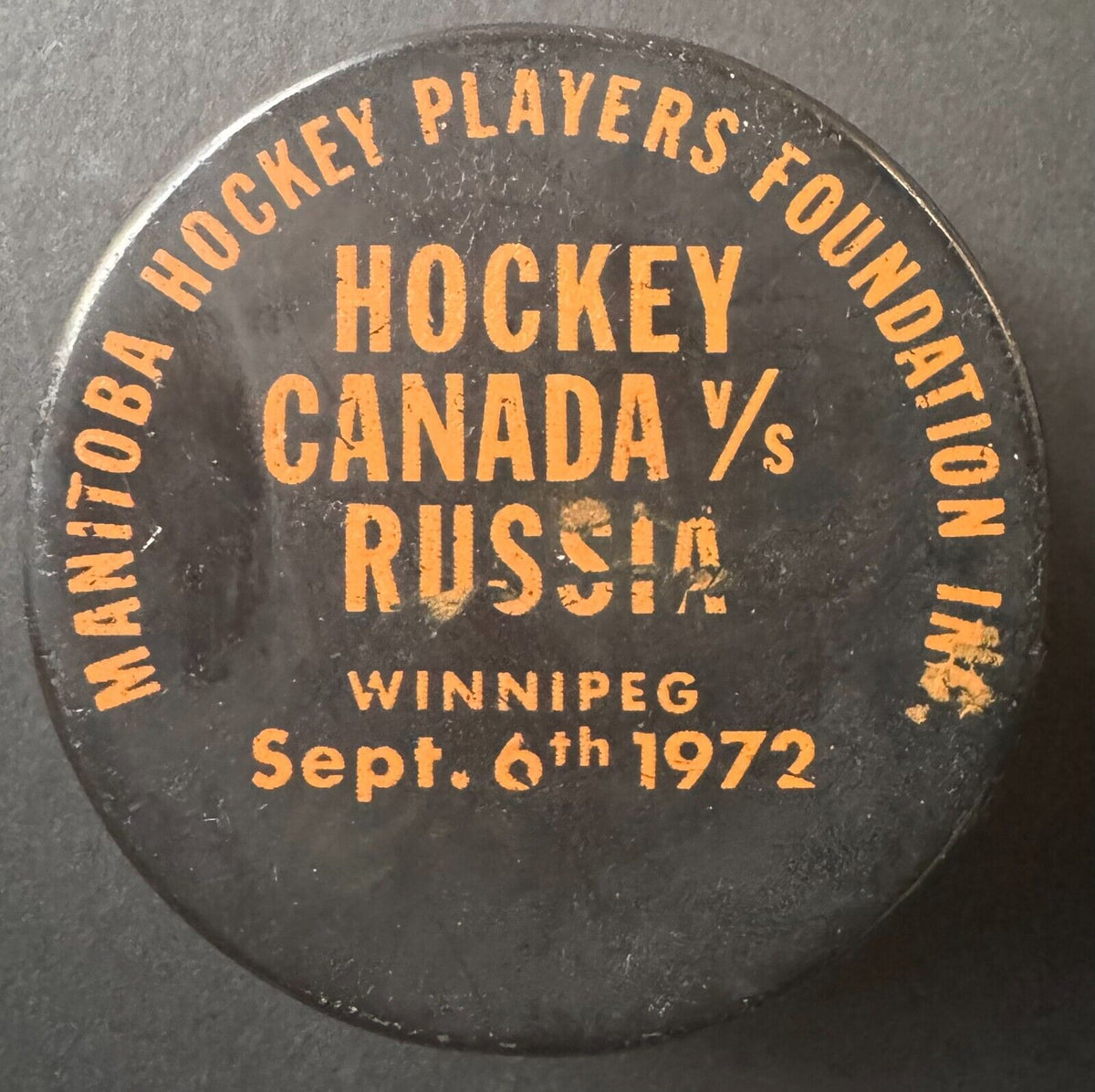 PALET PUCK ICE HOCKEY SUR GLACE 1982 PROSPORTS CANADIEN by EPO ZOETER