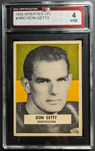 Load image into Gallery viewer, 1959 Don Getty Edmonton Eskimos Wheaties CFL Card #NNO Graded KSA 4 VGE