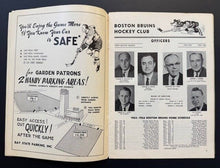Load image into Gallery viewer, 1965 Boston Gardens Toronto Maple Leafs Boston Bruins NHL Hockey Program Hockey