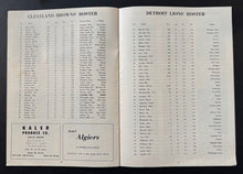 Load image into Gallery viewer, Orange Bowl Festival NFL Game Cleveland Bowns Vs Detroit Lions Program Football
