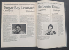 Load image into Gallery viewer, 1980 Roberto Duran Sugar Ray Leonard Welterweight Championship Fight Program VTG