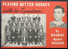 Load image into Gallery viewer, 1963 Maurice Richard Hockey Instructional Booklet NHL Montreal Canadiens Vintage