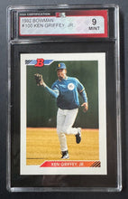 Load image into Gallery viewer, 1992 Bowman MLB #100 Ken Griffey Jr. Seattle Mariners Baseball Card KSA Vintage