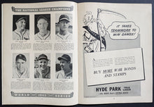 Load image into Gallery viewer, 1943 World Series Program St. Louis Cardinal New York Yankees Games 3 + 4+ 5 MLB