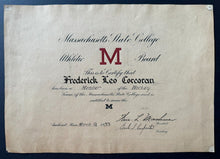 Load image into Gallery viewer, 1923/33 Massachusetts State College Hockey Team Photo Vintage Collegiate Hockey