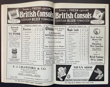 Load image into Gallery viewer, 1936 Toronto Maple Leafs Program Boston Bruins Charlie Conacher NHL Hockey VTG