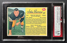 Load image into Gallery viewer, 1963 Post Cereal CFL #55 John Barrow Hamilton Tiger-Cats Football Card Vintage