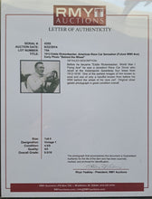 Load image into Gallery viewer, 1912 Eddie Rickenbacker B&W Photo WWI Flying Ace Racing RMY LOA Vintage