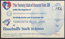 Load image into Gallery viewer, 1977 Toronto Blue Jays Inaugural Season Dinner Lot Vintage Book Program Ticket