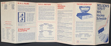Load image into Gallery viewer, 1976/1977 Molson's NHL Hockey Schedule Vintage Calendar