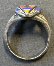 Load image into Gallery viewer, Circa Early 1900s Long Branch Ladies School Ring Showing School Crest