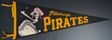 Load image into Gallery viewer, 1960's Pittsburgh Pirates Vintage Full Sized Felt Pennant MLB Baseball Banner