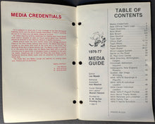 Load image into Gallery viewer, 1976-1977 WHA New Minnesota Fighting Saints Media Guide Vintage Hockey