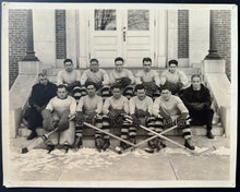 Load image into Gallery viewer, 1923/33 Massachusetts State College Hockey Team Photo Vintage Collegiate Hockey