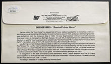 Load image into Gallery viewer, Hank Bauer Autographed Signed Lou Gehrig Stamp First Day Cover MLB Yankees JSA