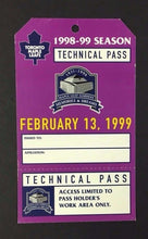 Load image into Gallery viewer, 1999 Toronto Maple Leafs Hockey Technical Pass NHL From Last Game At Gardens