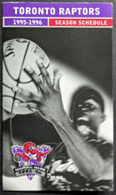 Load image into Gallery viewer, 1995/1996 Toronto Raptors Inaugural Season Pocket Schedules x8 Variations NBA