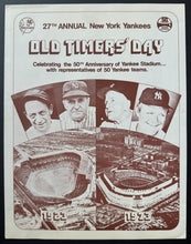 Load image into Gallery viewer, 1973 Yankee Stadium 27th Annual NY Yankees Old Timers Game Program Vintage MLB