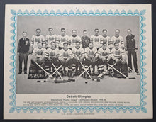 Load image into Gallery viewer, 1935/36 Detroit Olympics CCM IHL Hockey Champions Team Photo Vintage