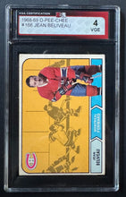 Load image into Gallery viewer, 1968-69 O-Pee-Chee #166 Jean Beliveau Hockey Card KSA 4VGE Montreal Canadiens