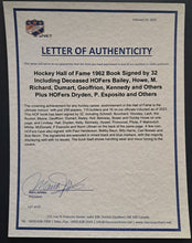 Load image into Gallery viewer, 1961 Hockey Hall of Fame Signed Autographed Book Richard Howe Hull Bailey LOA