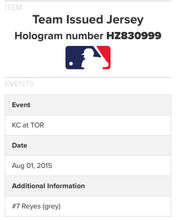 Load image into Gallery viewer, 2015 Jose Reyes Game Worn Toronto Blue Jays Set 2 Baseball Jersey MLB Authentic