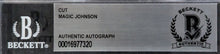 Load image into Gallery viewer, Earvin Magic Johnson Signed Autographed Cut LA Lakers NBA Hall Of Fame Beckett