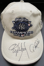 Load image into Gallery viewer, Derek Jeter Roger Clemens Autographed 2000 World Series Champions Signed Hat JSA