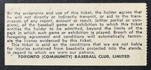 Load image into Gallery viewer, 1966 Toronto Maple Leaf Baseball International League Vintage Game Ticket Stub