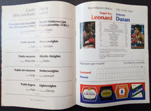 Load image into Gallery viewer, 1980 Sugar Ray Leonard vs. Roberto Duran Welterweight Championship Program VTG