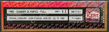 Load image into Gallery viewer, 1980 Moscow Summer Olympics Opening Ceremonies Ticket Slabbed+Graded 9.5 iCert