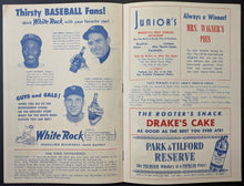 Load image into Gallery viewer, 1953 Brooklyn Dodgers Ebbets Field Program MLB Baseball Cincinnati Reds Vintage