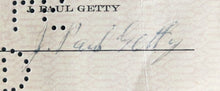 Load image into Gallery viewer, 1946 J. Paul Getty Autographed Signed Personal Cheque JSA Historic Industrialist