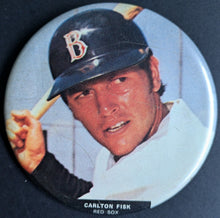 Load image into Gallery viewer, 2 1970s Carlton Fisk MLB Boston Red Sox Pinbacks Baseball Hall of Fame Vintage