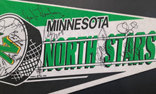 Load image into Gallery viewer, 1990 Vintage Minnesota North Stars NHL Multi-Signed Autographed x14 Team Pennant