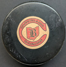 Load image into Gallery viewer, 1976-1978 Cleveland Barons Game Used Viceroy Ice Hockey Puck NHL Approved